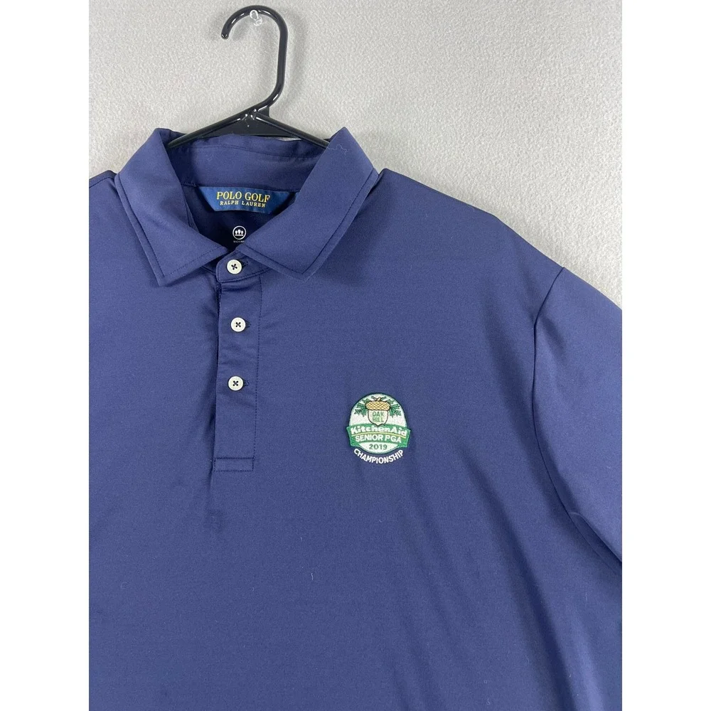 Polo Ralph Lauren Wicking 2019 Oak Hill Senior PGA Navy Men Size XL Golf Stretch